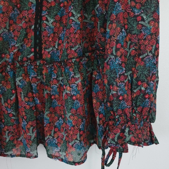 New Matilda Jane Choose Your Own Path Carol Top Floral Prairie Boho LARGE - Picture 4 of 8